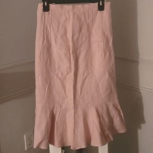 Pink Linen Skirt